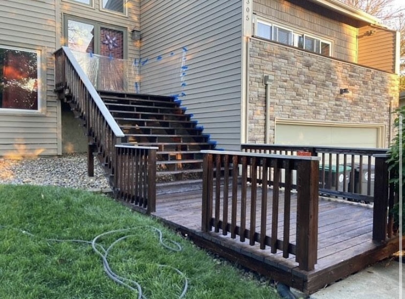 Deck Staining — Finished stain