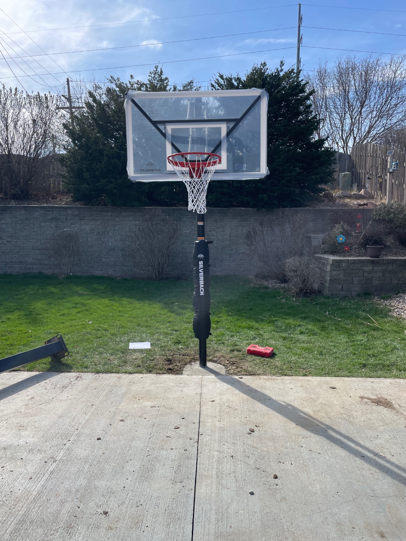 Basketball hoop installation — After