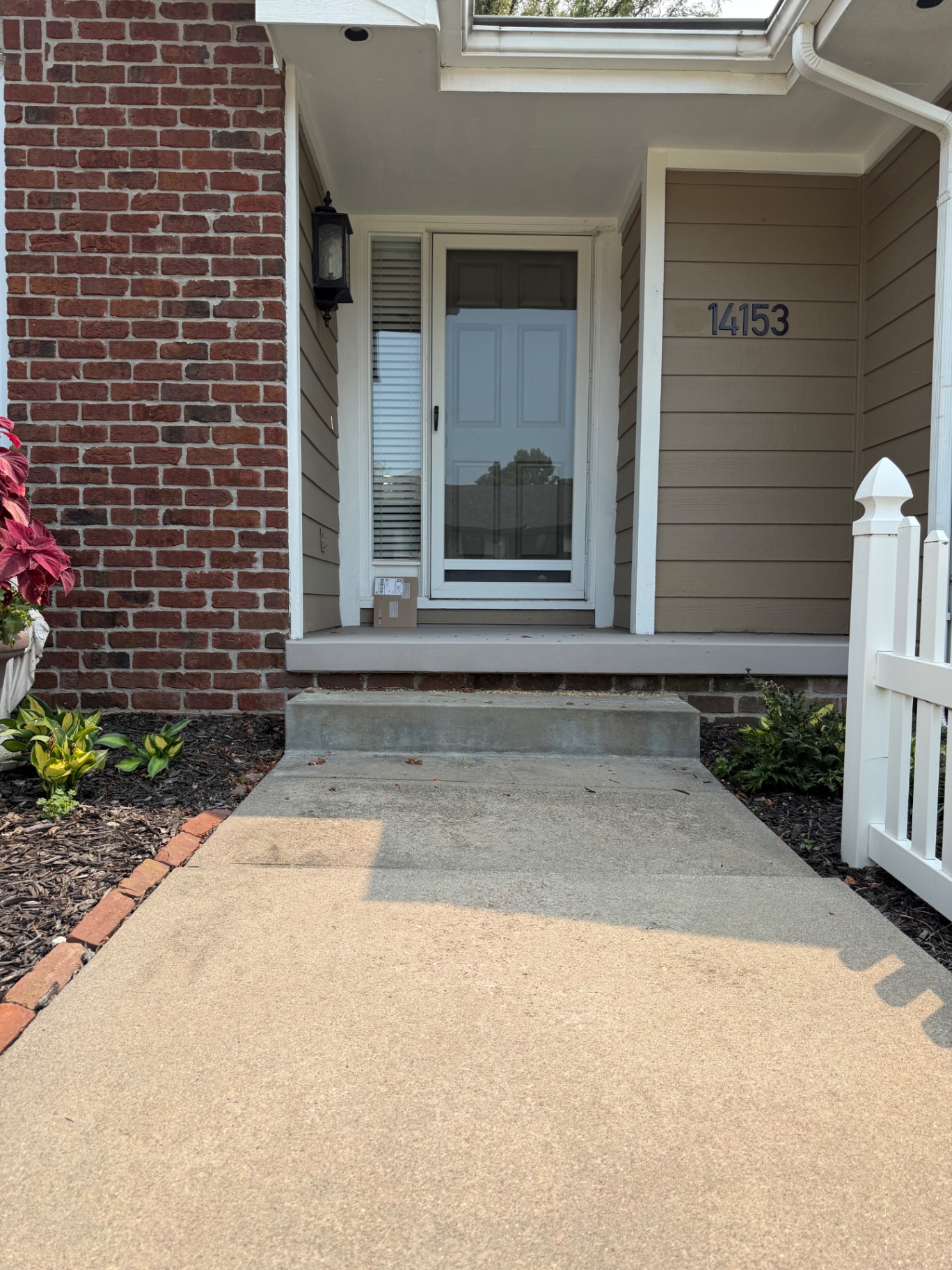 Front entry concrete — Before