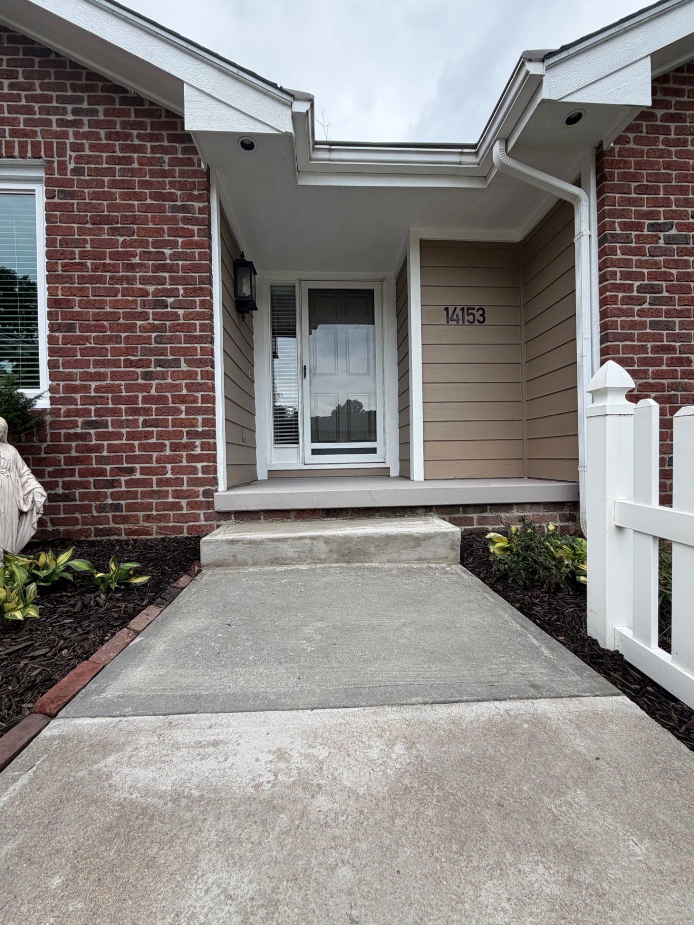Front entry concrete — After