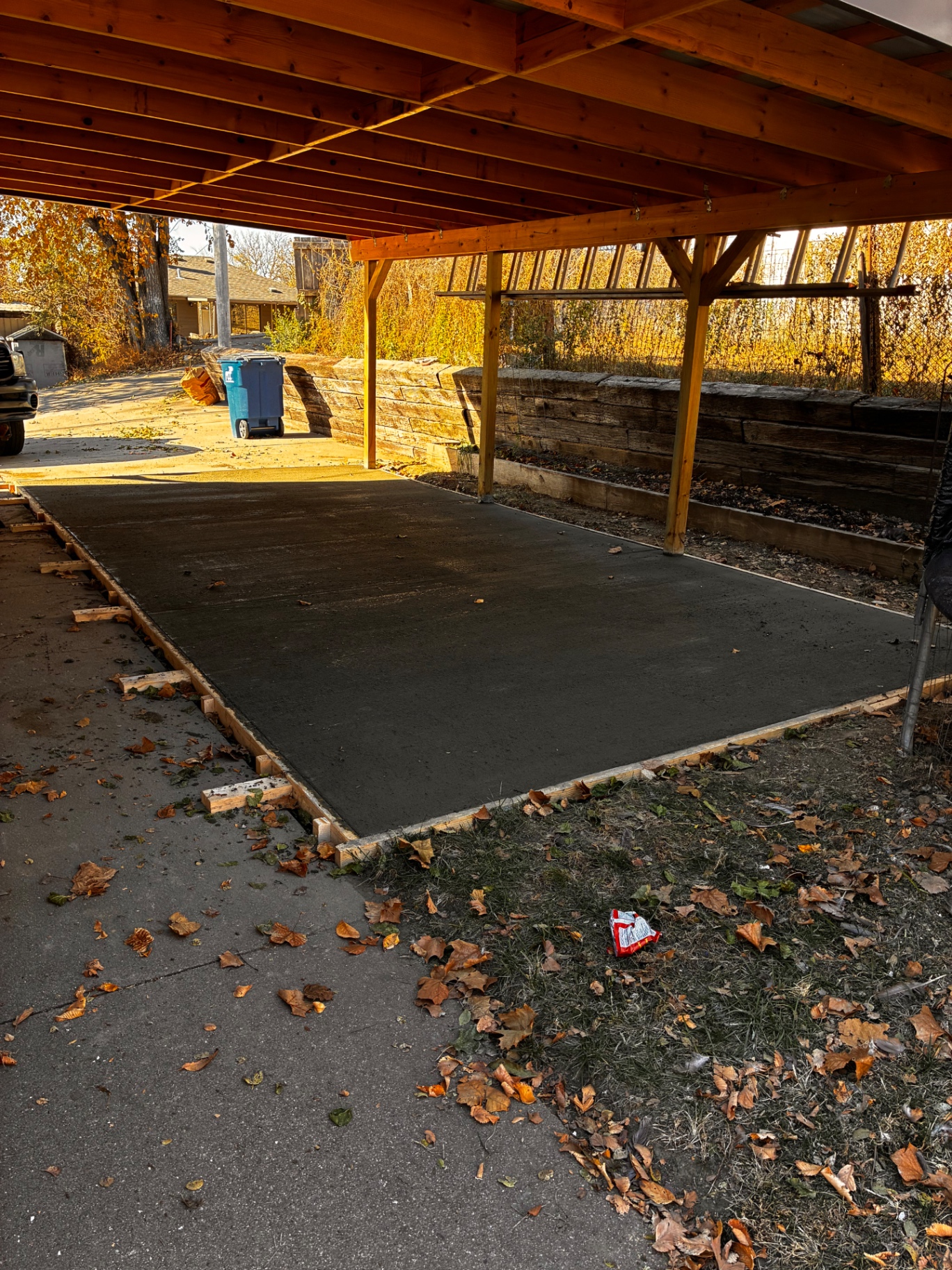 Concrete Patio Beneath Deck