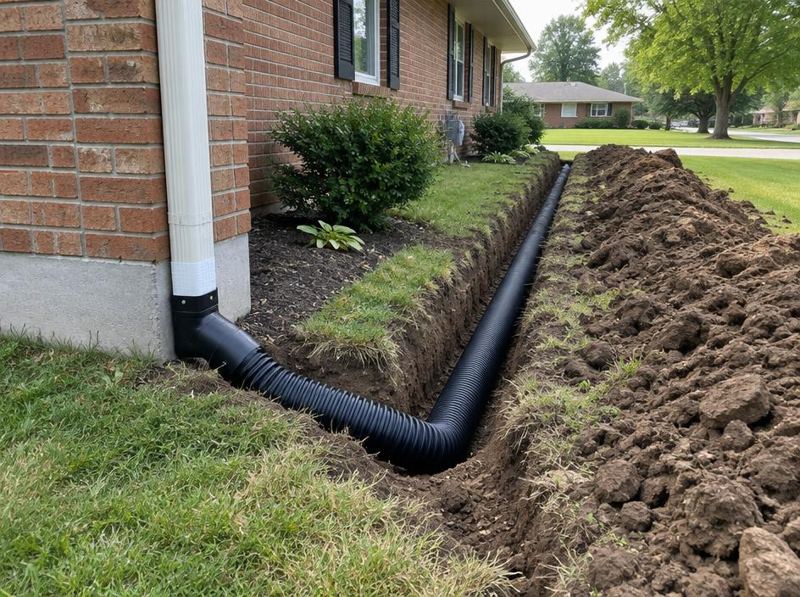 Underground Downspout Extensions